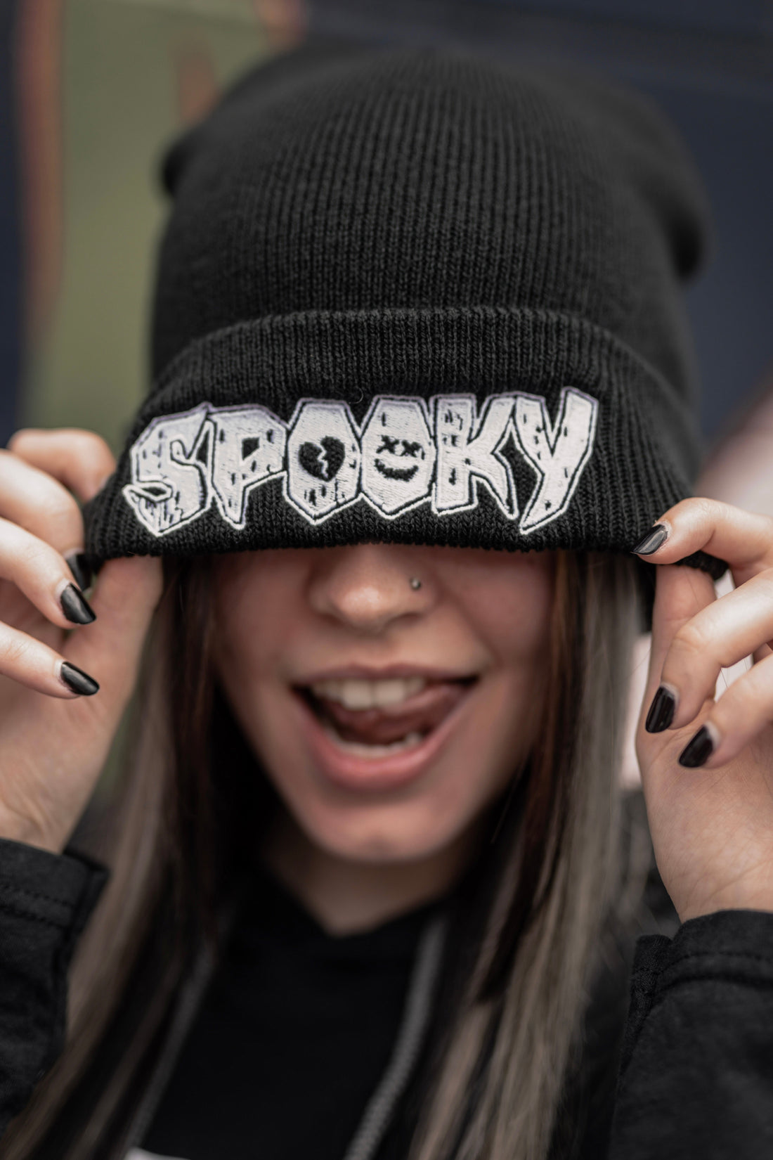 "Spooky" Cuffed Beanie